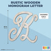 Wooden Monogram Alphabet Letters, Letter K for Crafts, Rustic Home Decor (13 in)