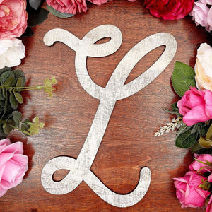 Wooden Monogram Alphabet Letters, Letter L for Crafts, Rustic Home Decor (13 in)
