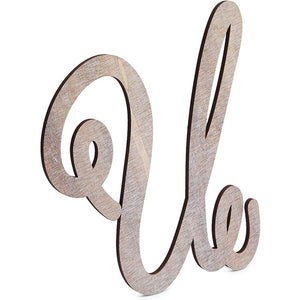 Wooden Monogram Alphabet Letters, Letter U for Crafts, Rustic Home Decor (13 in)