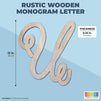 Wooden Monogram Alphabet Letters, Letter U for Crafts, Rustic Home Decor (13 in)