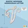 Wooden Monogram Alphabet Letters, Letter V for Crafts, Rustic Home Decor (13 in)