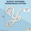 Wooden Monogram Alphabet Letters, Letter Y for Crafts, Rustic Home Decor (13 in)