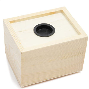 Unfinished Wood Money Box (3.9 x 3.1 x 2.9 in, 2 Pack)