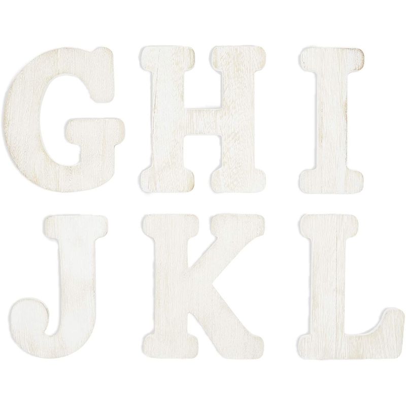 White Wood Letters