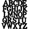 Rustic Wooden Alphabet Letters (6 in, Black, 26-Pack)