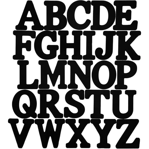 Rustic Wooden Alphabet Letters (6 in, Black, 26-Pack ...