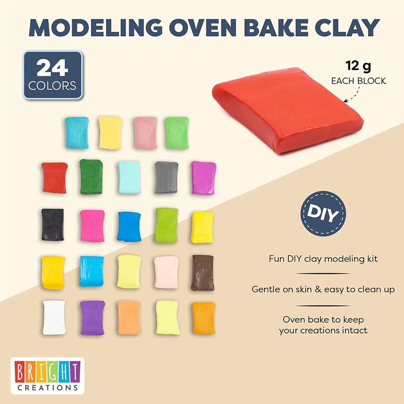 Modeling Oven Bake Clay for DIY Crafts (24 Colors) – BrightCreationsOfficial