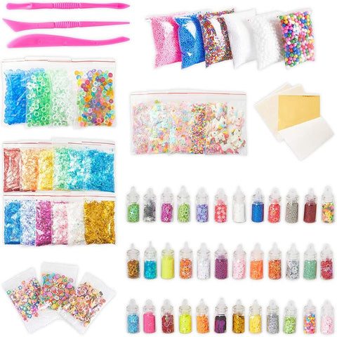 DIY Slime Kit, Foam Beads, Sprinkles, Fruit Slices, Glitter Jars (106 –  BrightCreationsOfficial