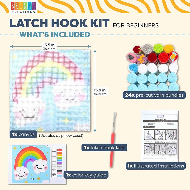 Wonderart® Sunshine Rainbow Latch Hook Kit