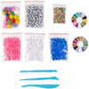 Kids Slime Kit with Foam Beads, Acrylic Rocks, Fruit Slices, Confetti (25 Pieces)