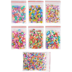 Foam Beads for Slime and Fruit Polymer Slices, Pastel (24 Pack, 90,000 Pieces)