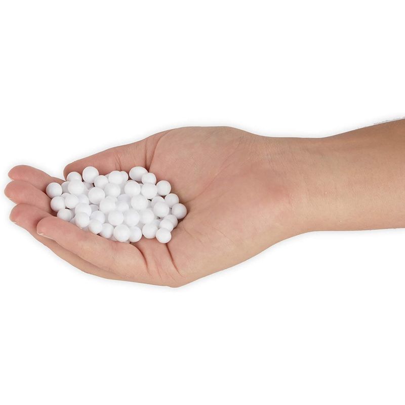 White Foam Beads for Slime, Art, Craft Supplies (0.3 oz, 6 Pack, 75,000 Pieces)