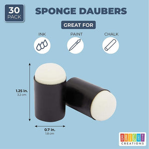 Sponge Daubers for Stamping and Painting (0.7 x 1.25 in, 30 Pack)