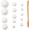 DIY Solar System Model Kit with Foam Balls and Bamboo Sticks (24 Pieces)