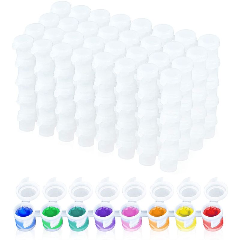 Empty Paint Pot Pod Strips, Storage Containers (6ml/0.2 oz, 240 Pots, 30 Strips)