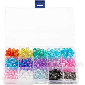 Bead Storage Containers, Organizer with Lids and Dividers (6.9 x 3.9 x 0.9 in, 6 Pack)