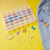 Bead Storage Organizer with Adjustable Dividers, Number Stickers (10.8 x 7 x 1.7 in)