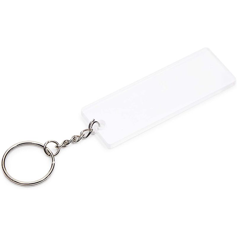 MIXED Shapes Clear Acrylic Keychain Blanks SET of 10, Keychains