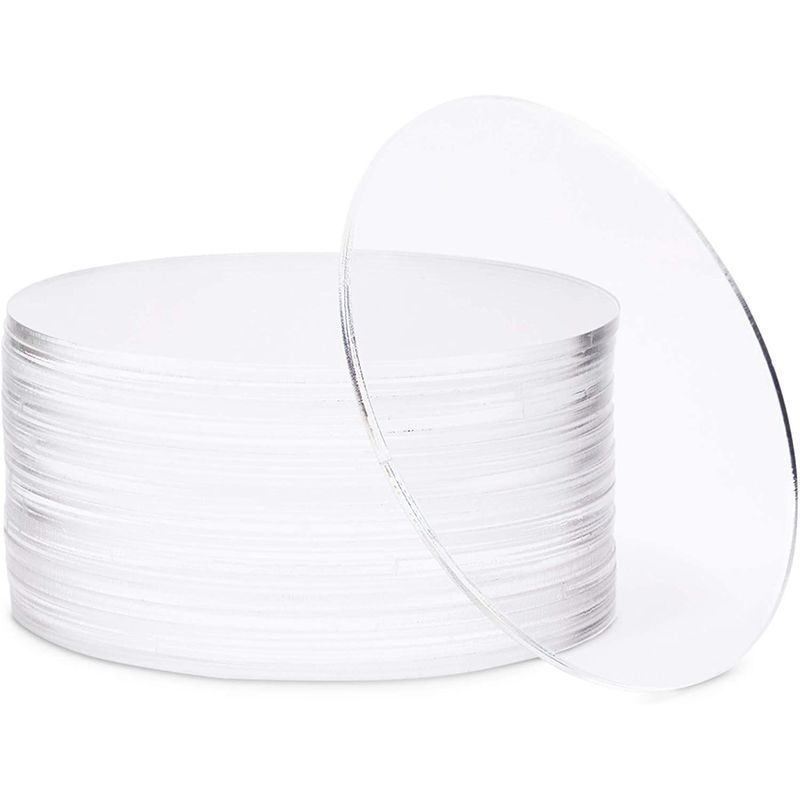 Clear Acrylic Disks, Round Circles for Arts and Craft Supplies (4 Inches, 20 Pack)