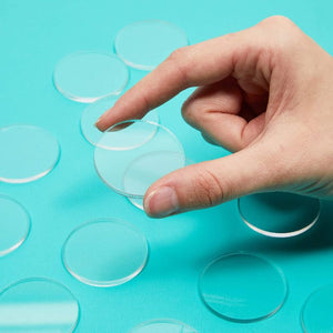 Clear Acrylic Disks, Round Circles for Arts and Craft Supplies (1.5 Inches, 20 Pack)