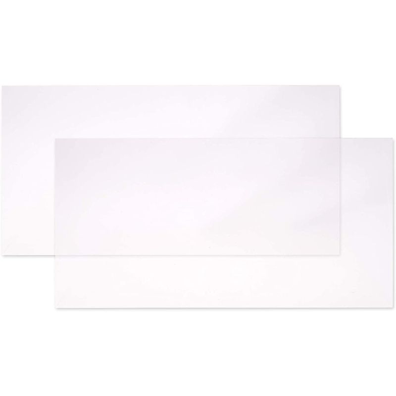 Clear Acrylic Sheets for Signs, Art, and Craft Supplies (24 x 12 in, 2 Pack)
