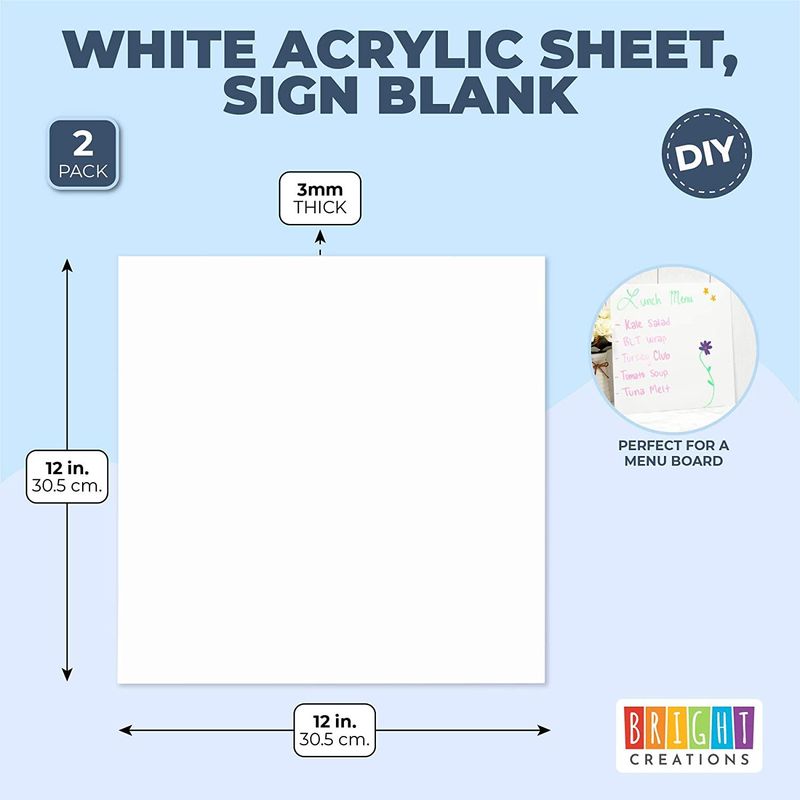 Bright Creations 2 Pack Acrylic Mirror Sheets for Wall Decor, 3mm