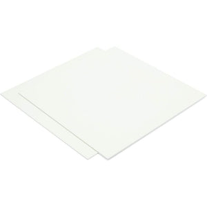 White Acrylic Sheet, 3mm Blank Sign for Crafts Supplies (12 x 12 in, 2 Pack)