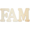 Bright Creations Unfinished Wooden Letters for Crafts, Family (12 Inches, 6 Pieces)