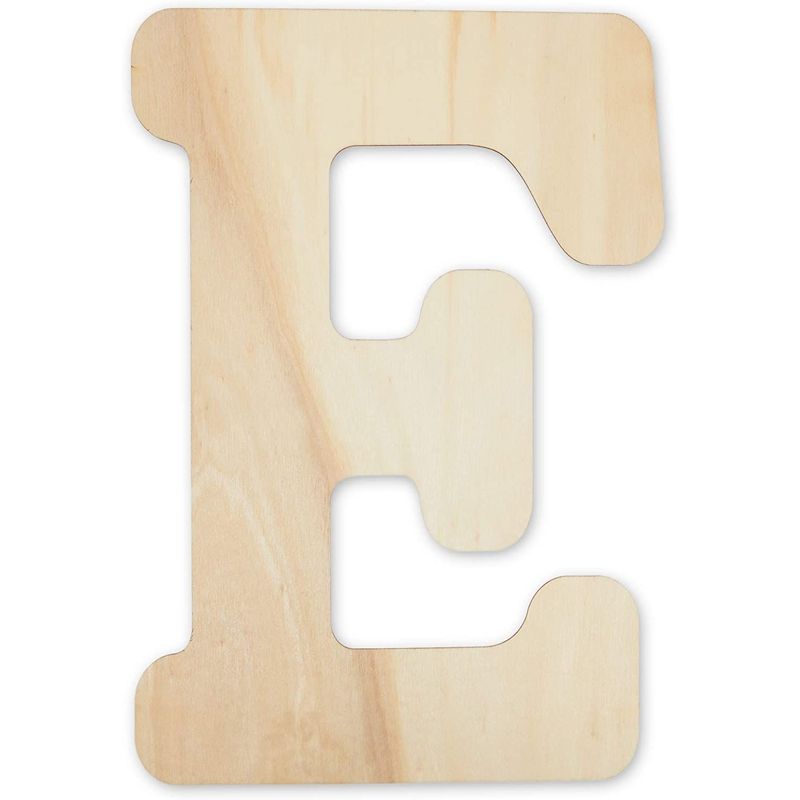 36 Pieces Unfinished Wooden Alphabet Letters for Crafts, 2 Extra Sets of Vowels AEIOU (6 inches)