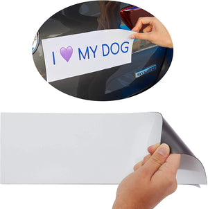 Blank Magnetic Car Signs, Non-Adhesive Magnetic Sheets (12 x 4 in, 12 Pack)