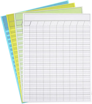 Vertical Incentive Chart for Classroom, Kids Rewards for Chores (17 x 22, 16 Sheets)