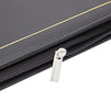 9 Pocket Trading Card Binder with Zipper for Baseball, Gaming, and Sports Cards, Black and Gold Faux Leather, Holds up to 360 Cards (14 x 11 In)