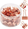Rose Gold Binder Clips for Files, Documents, Modern Office Supplies (0.75 In, 100 Pack)