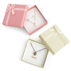 12 Pack Cardboard Jewelry Gift Boxes with Lids & Bows for Ring Necklace Bracelet Earrings Display, 4 Colors, 3.5 x 1 in