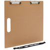 2-Pack Artist's Drawing Sketch Boards, Large Art Clipboards with Left-Side Handle Holes and Paper Retaining Rubber Bands, Portable Drafting Boards for Home, Office, Studio, and Field (18x18 in)
