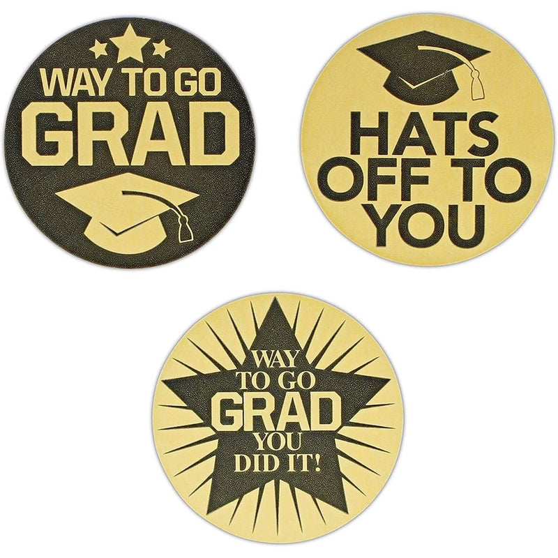 2021 Graduation Stickers for Envelopes, Self Adhesive Gold Decals (1.5 In, 500 Pack)