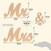 Bright Creations Mr and Mrs Sign for Wedding Table, Unfinished