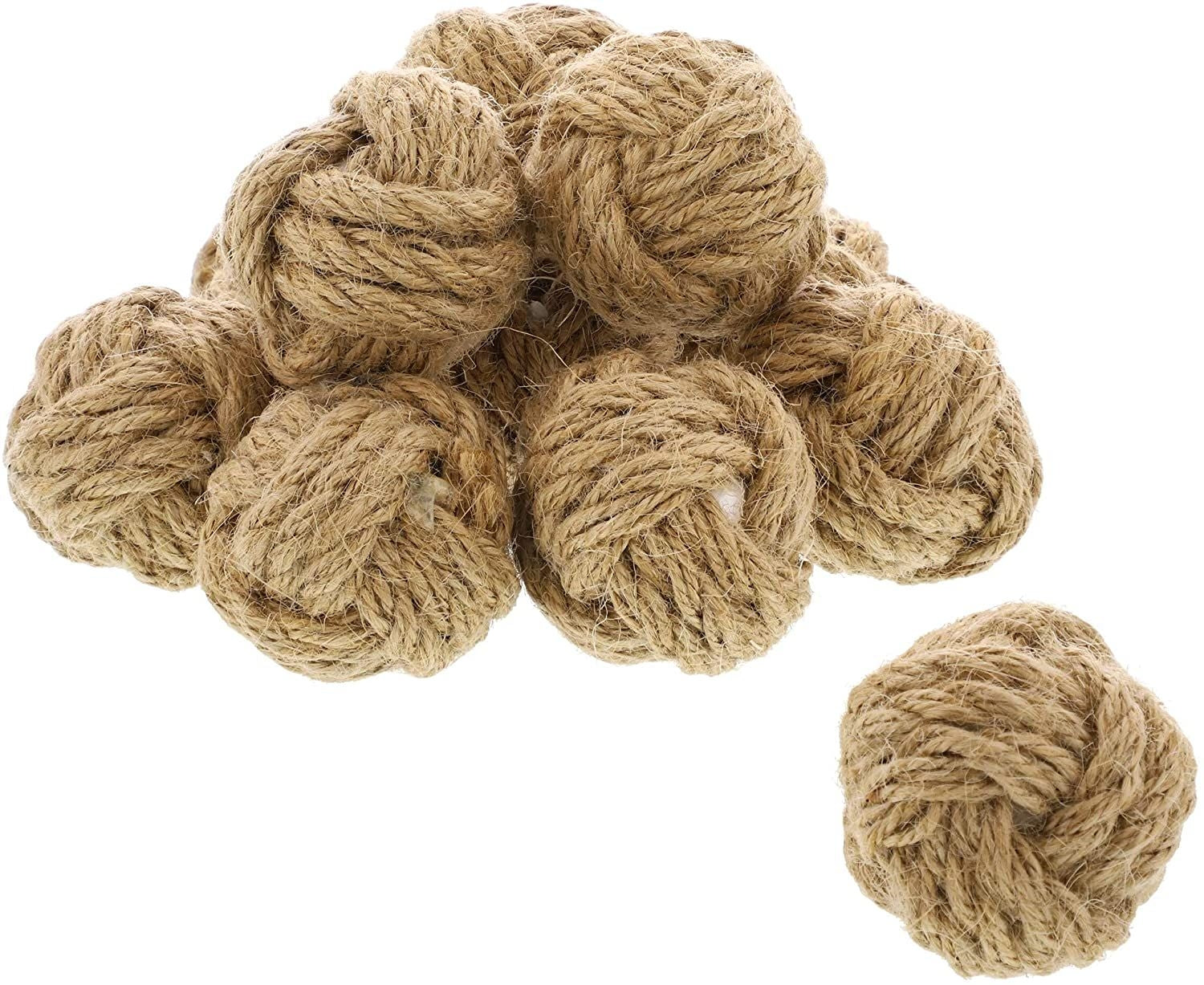 Bright Creations Jute Burlap Craft Rope Ball Decor (12 Count)