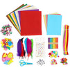 Kids Art Kit and Craft Supplies, 1000+ Pieces Foam, Pompoms, Feathers, Cardstock
