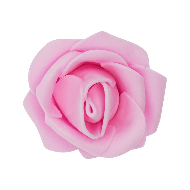Dark Pink Artificial Roses, 2-Inch Faux Flower Heads for Crafts, Decorations (200 Pack)