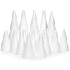 White Craft Foam Cones for Crafts, 2 Sizes (18 Pack)