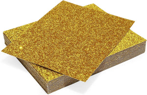 Chunky Gold Glitter Paper Sheets for Crafts (11 x 8.75 in, 30 Pack)
