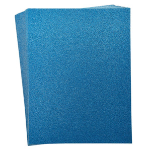 30 Sheets Light Blue Glitter Cardstock Paper for DIY Crafts, Card Making, Invitations, Double-Sided, 300gsm (8.5 x 11 In)