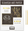 36 Scratch Sheets with 2 Wooden Styluses for Art, Gold and Silver Foil (8.5 x 11 in, 38 Pieces)