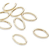 Gold Metal Oval Key Rings for DIY Crafts (1.47 x 0.78 In, 8 Pack)