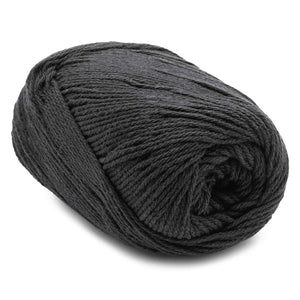 Black Cotton Skeins, Medium 4 Worsted Yarn for Knitting (330 Yards, 2 Pack)