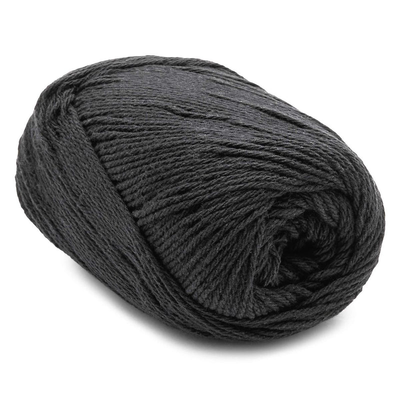 Black Cotton Skeins, Medium 4 Worsted Yarn for Knitting (330 Yards, 2 –  BrightCreationsOfficial