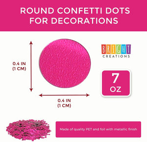 7oz Pink Round Circle Confetti Dots for Table, Wedding Bachelorette Bridal Shower Baby Shower Birthday Party Supplies Favors Decorations