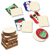 Bright Creations Unfinished Wood Ornaments for Christmas Crafts (3.9 x 3 Inches, 50 Pieces)