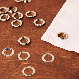 Silver Grommets, Eyelet Rings (0.8 Inch, 100 Pieces)